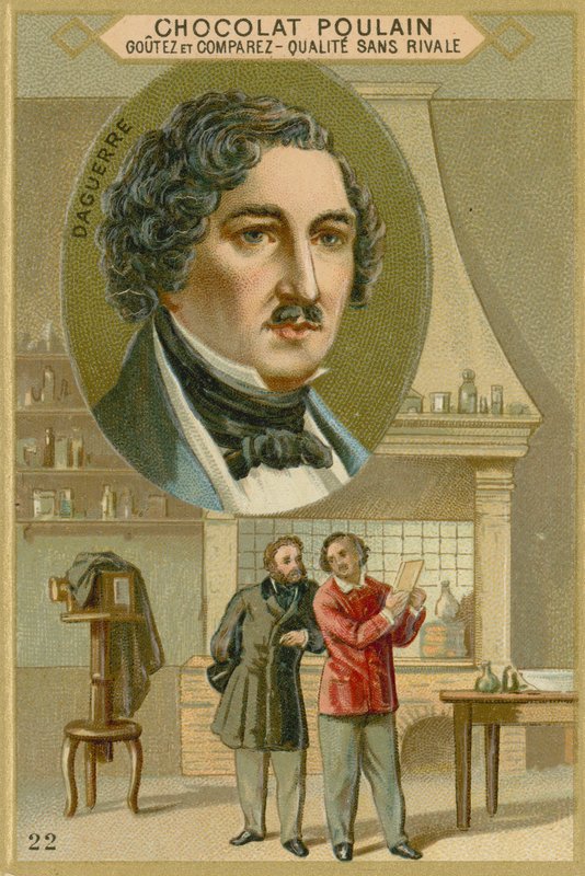 Chocolat Poulain Handelskarte, Louis Daguerre von French School