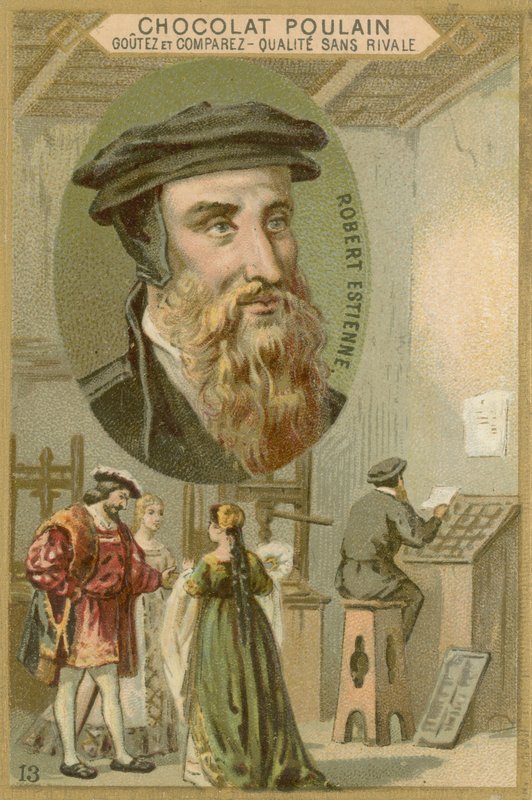 Chocolat Poulain Handelskarte, Robert Estienne von French School