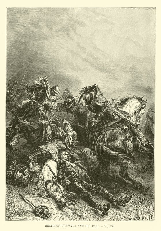 Tod von Gustavus und seinem Pagen von French School
