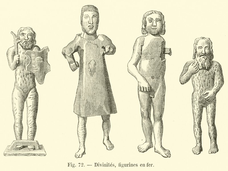 Götterfiguren aus Eisen von French School