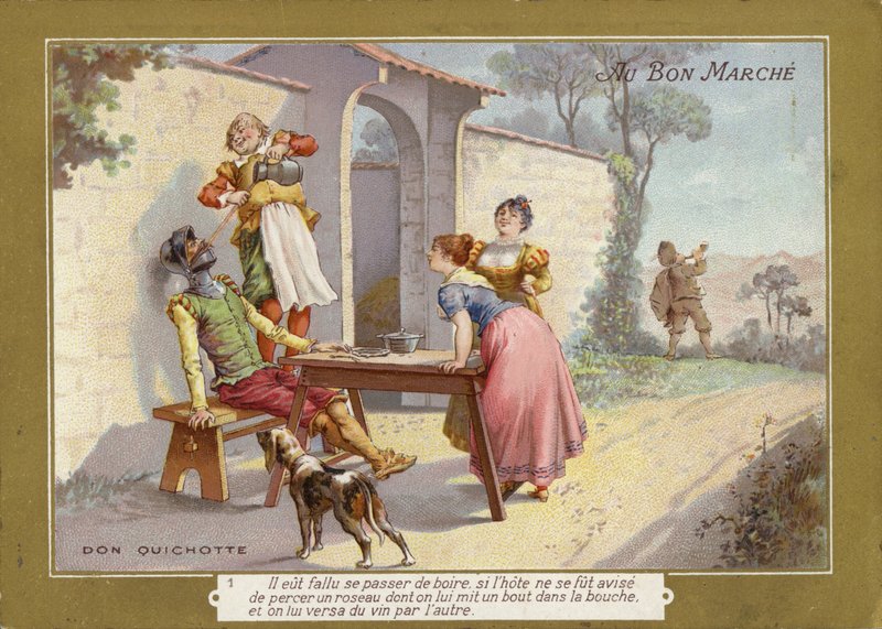 Don Quijote beim Trinken von French School