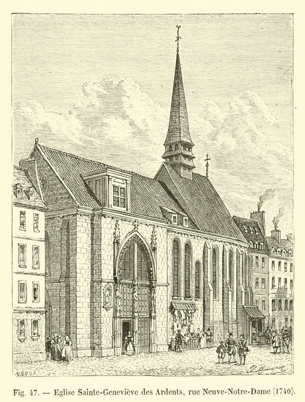 Kirche Sainte-Geneviève des Ardents, Rue Neuve-Notre-Dame, 1704 von French School
