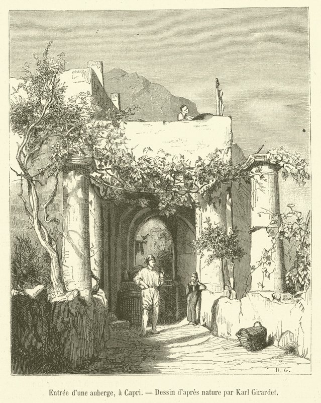 Eingang zu einem Gasthaus in Capri von French School