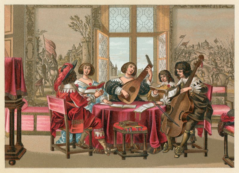 Europa, Kostüm des 17. Jahrhunderts von French School