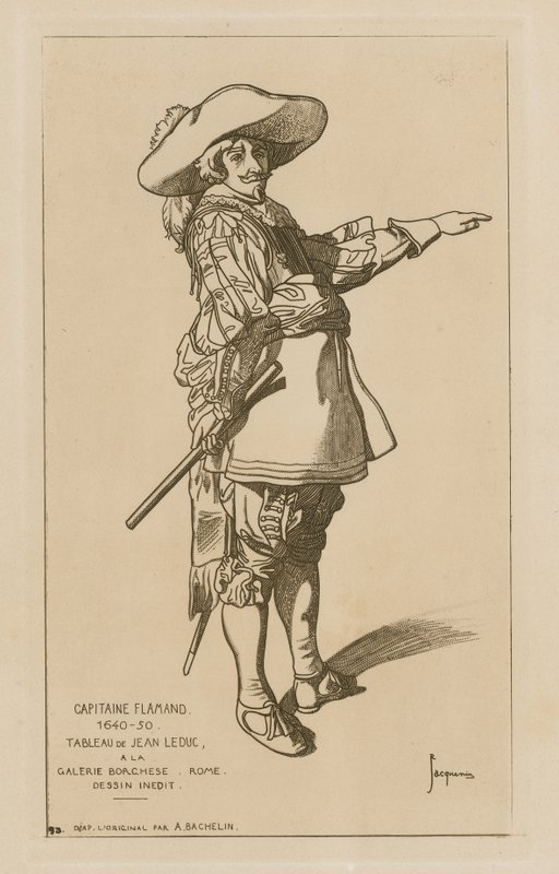 Flämischer Hauptmann, 1640-50 von French School