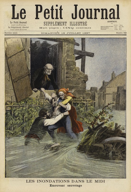 Überschwemmungen im Midi, Frankreich, 1897 von French School