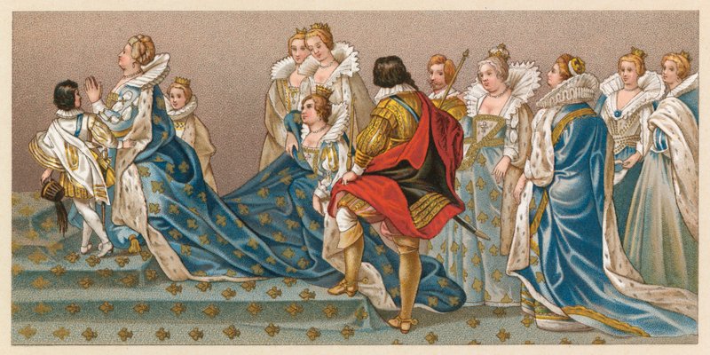 Frankreich XVI-XVII Jahrhundert Kostüm von French School