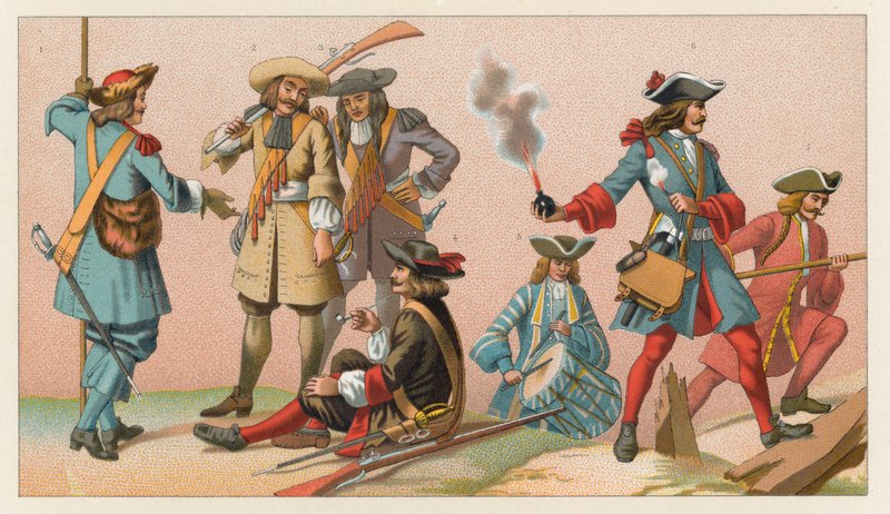 Frankreich XVII. Jahrhundert Kostüm von French School