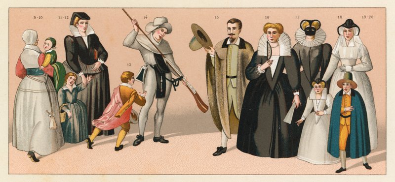 Französische Tracht des 16. Jahrhunderts von French School