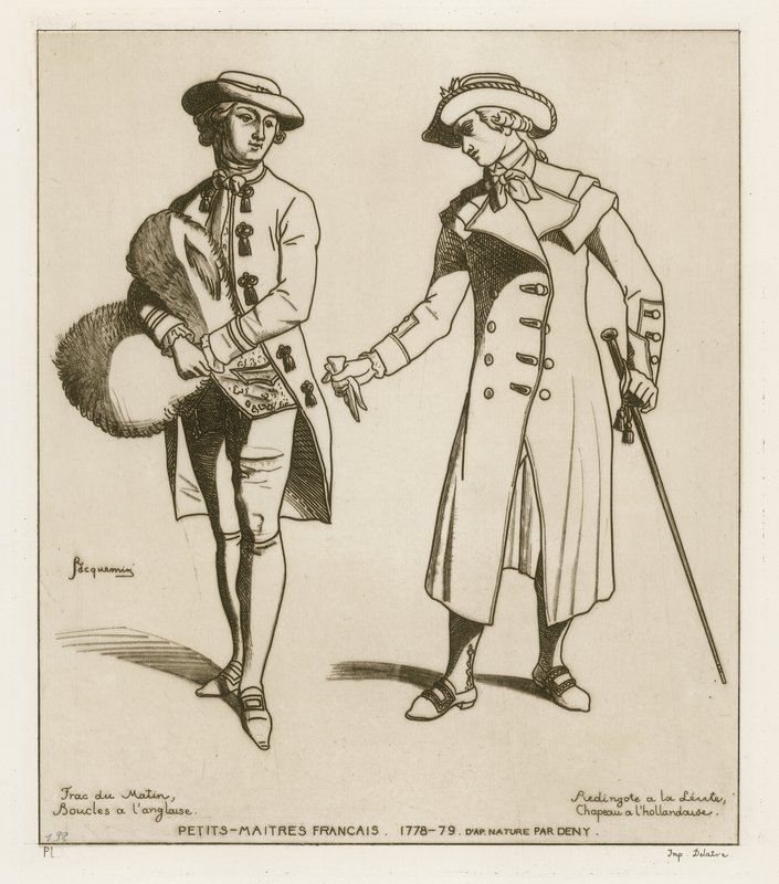 Französische Dandies, 1778-79 von French School