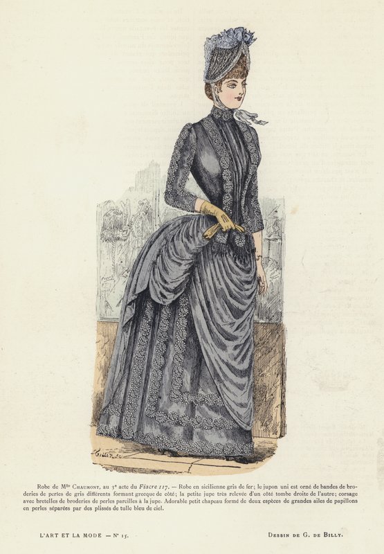 Französische Modeplatte von French School