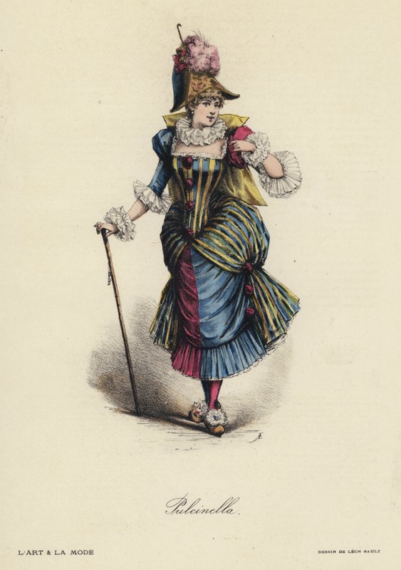 Französische Modeplatte von French School