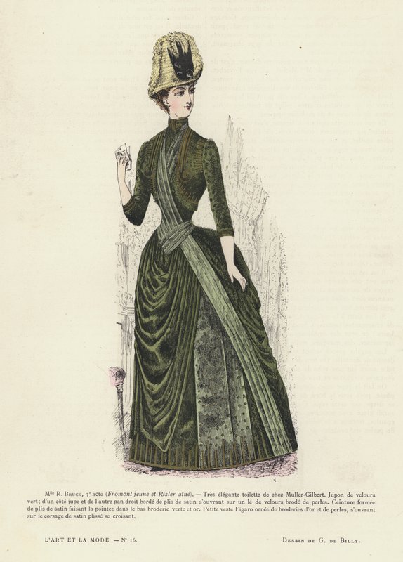 Französische Modeplatte von French School