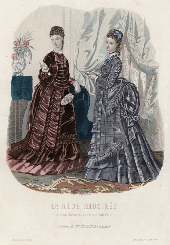 Französische Modeplatte, späte 19. Jahrhundert von French School