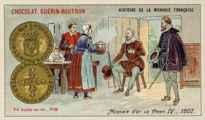 Goldmünzen von Heinrich IV., 1607 von French School