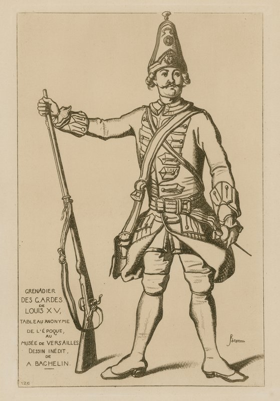 Grenadier der Wachen von Ludwig XV. von French School
