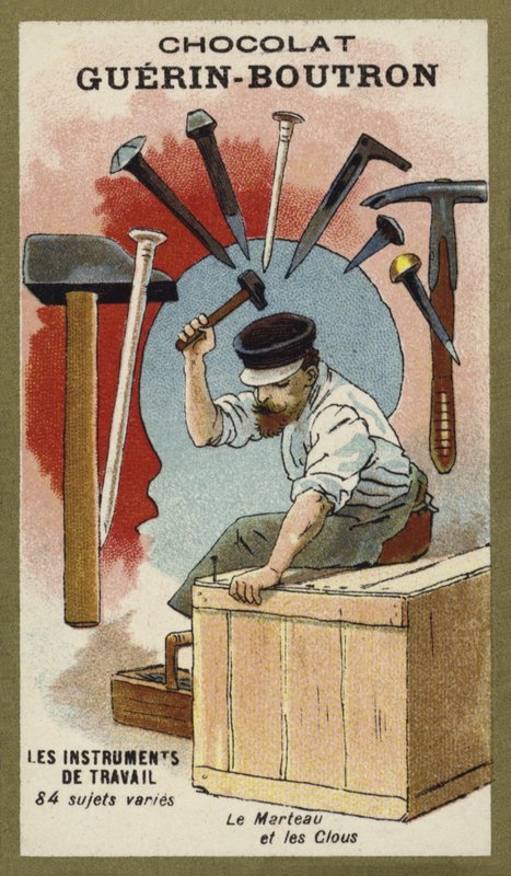 Hammer und Nägel von French School