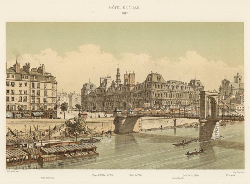 Hotel de Ville, 1842 von French School