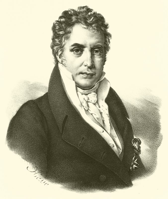 Jacques-Louis David, Porträt (Gravur) von French School