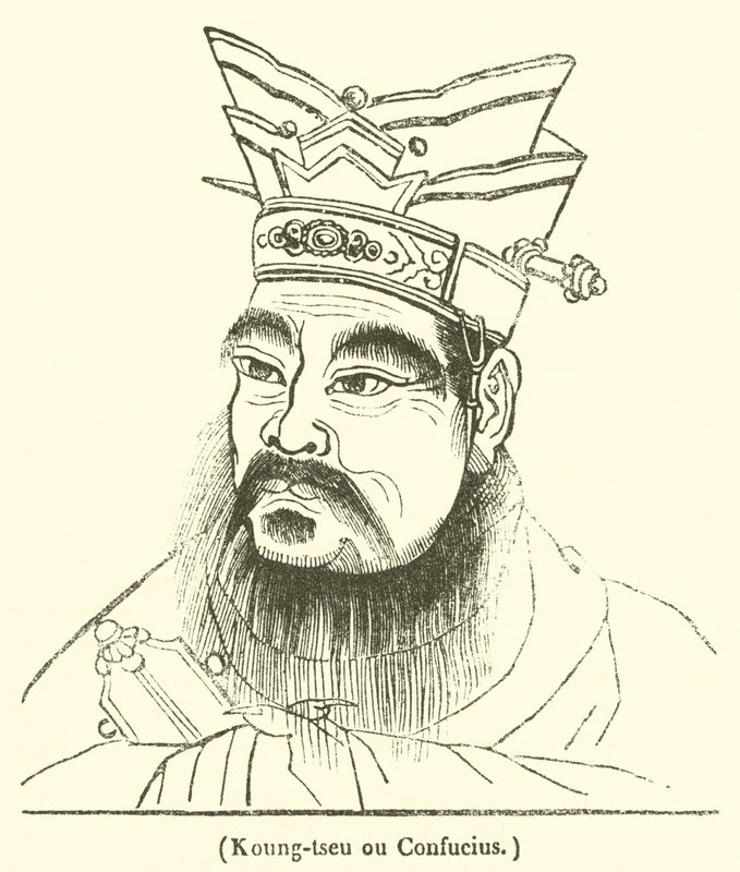 Koung-tseu oder Konfuzius (Gravur) von French School
