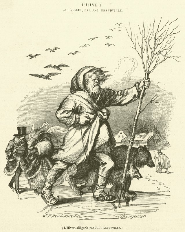 Der Winter, Allegorie von French School