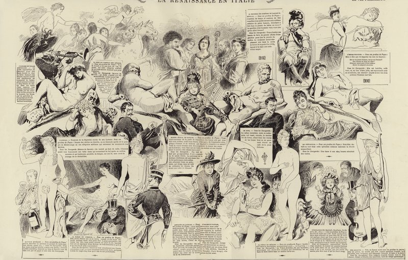 Die Renaissance in Italien (Stich) von French School