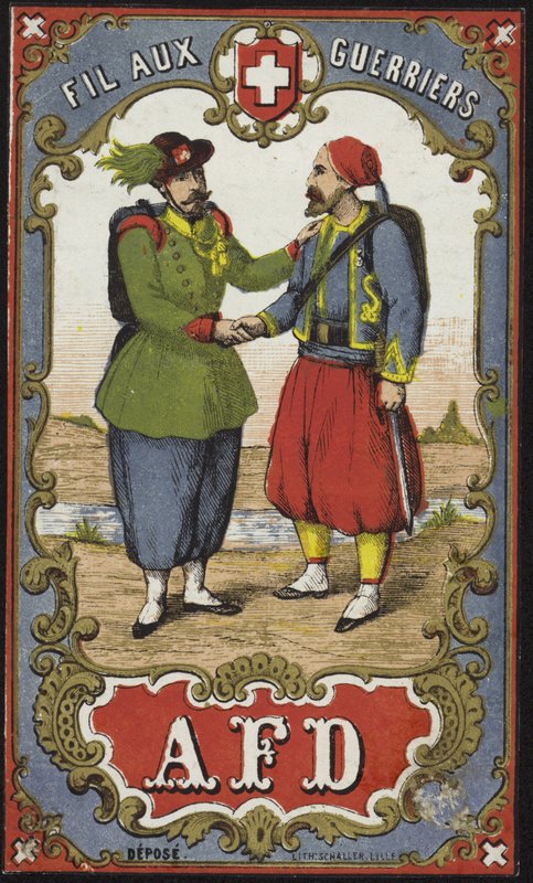 Etikett für Krieger-Garn von French School
