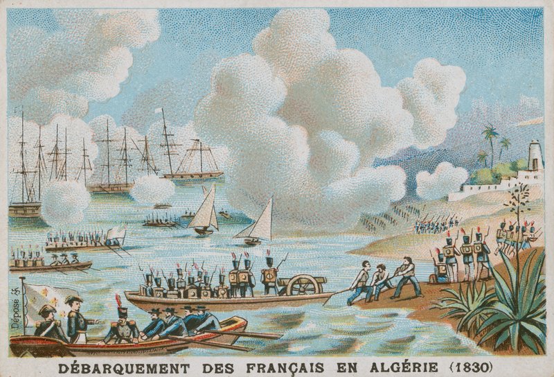 Landung der Franzosen in Algerien, 1830 von French School