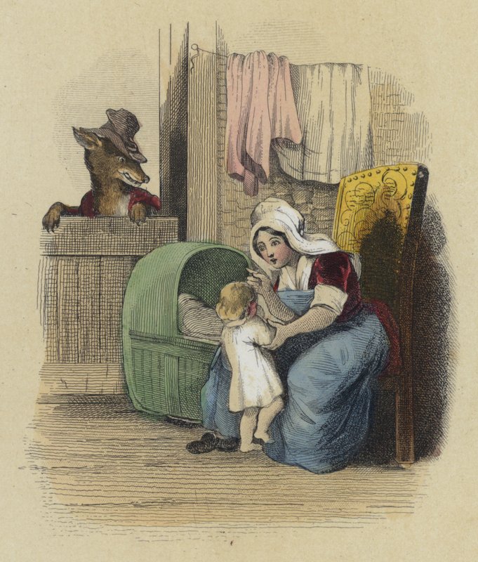 Der Wolf, die Mutter und das Kind von French School