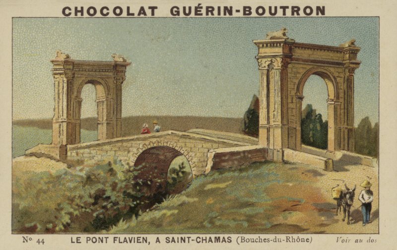 Die Flavische Brücke in Saint-Chamas, Bouches-du-Rhone von French School