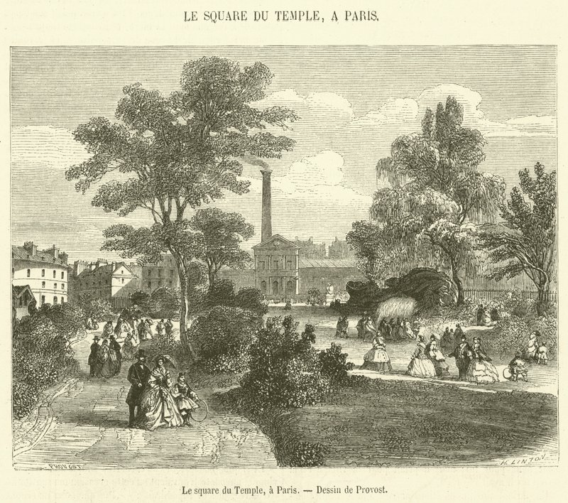 Der Tempelplatz in Paris (Stich) von French School