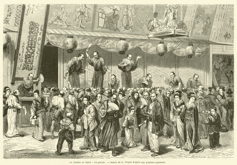 Das Theater in Japan, die Parade von French School