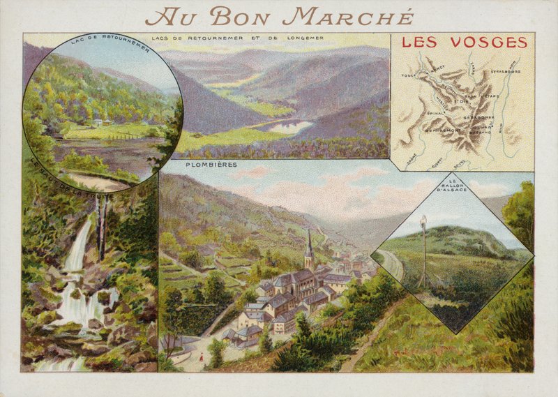Les Vosges, Karte von French School