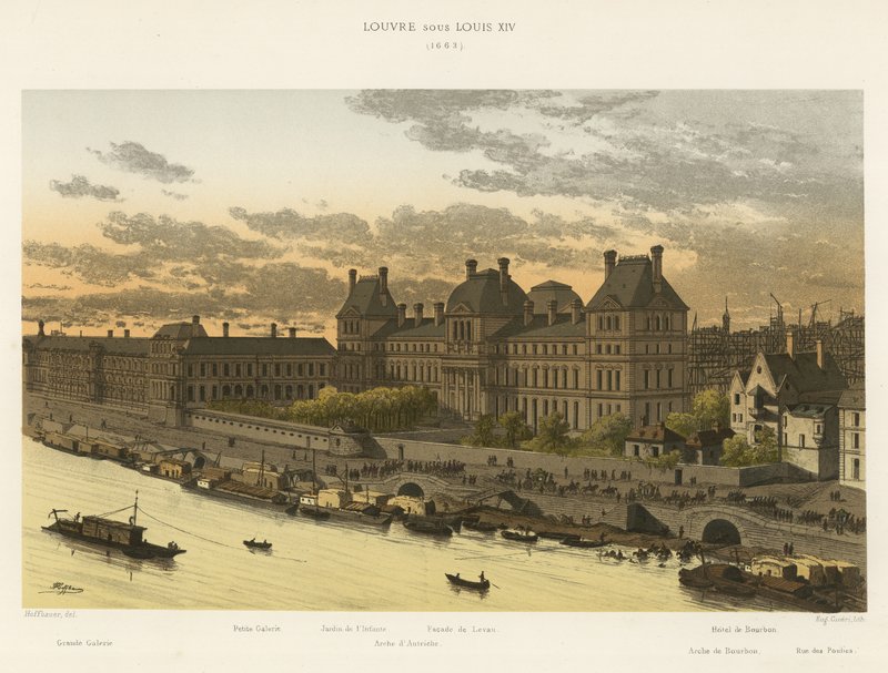 Louvre unter Ludwig XIV., 1663 von French School