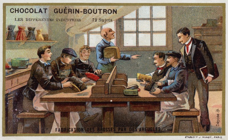 Herstellung von Bürsten durch Blinde von French School