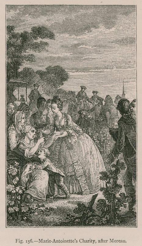 Marie-Antoinettes Wohltätigkeit (nach Moreau) von French School
