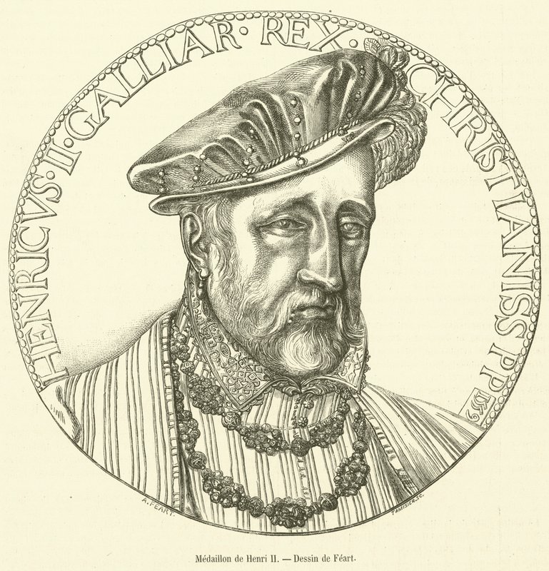 Medaillon von Heinrich II. von French School