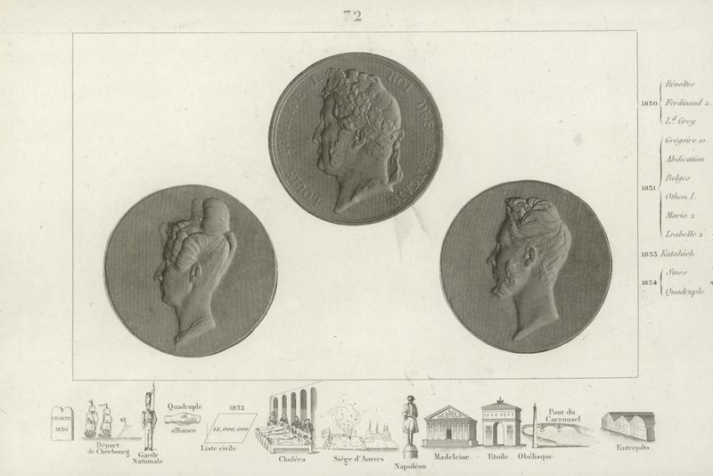 Medaillon von Louis Philippe I. von Frankreich von French School