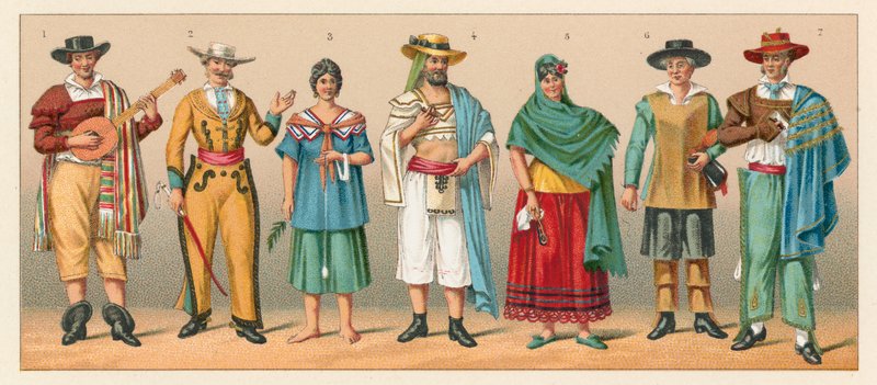 Mexikanische Tracht von French School