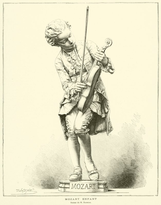 Mozart als Kind (Statue von M. Barrias) von French School