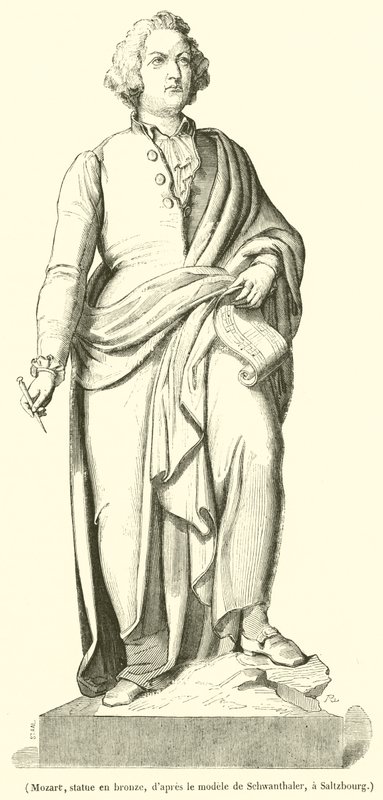 Mozart, Bronzestatue von French School