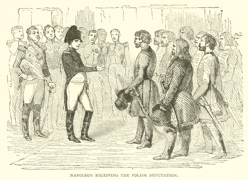 Napoleon empfängt die polnische Deputation (Gravur) von French School