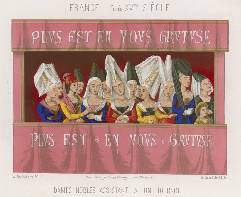 Edelfrauen bei einem Turnier von French School
