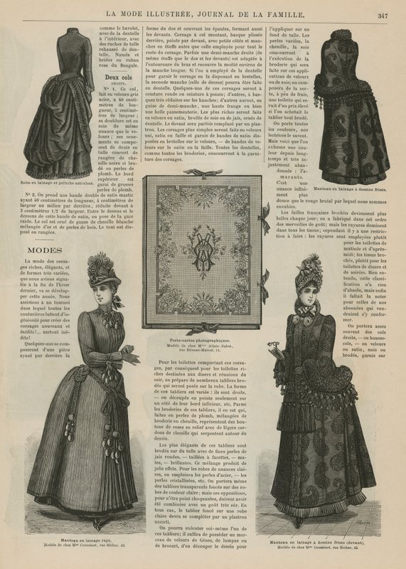 Seite aus La Mode Illustrée von French School