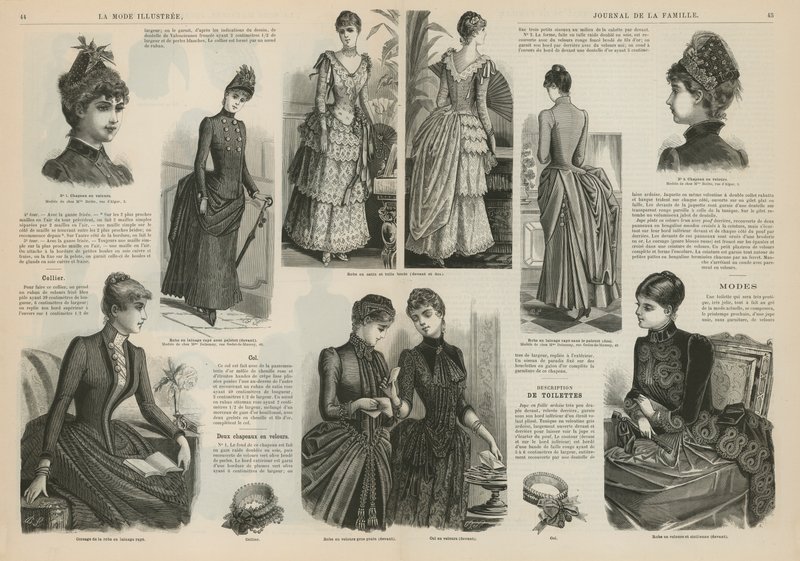 Seite aus La Mode Illustrée von French School