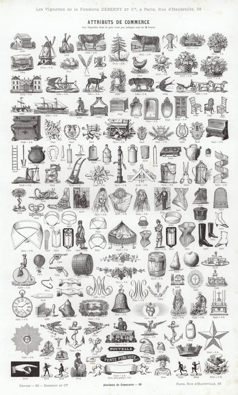 Seite aus Vignettes Typographiques von French School