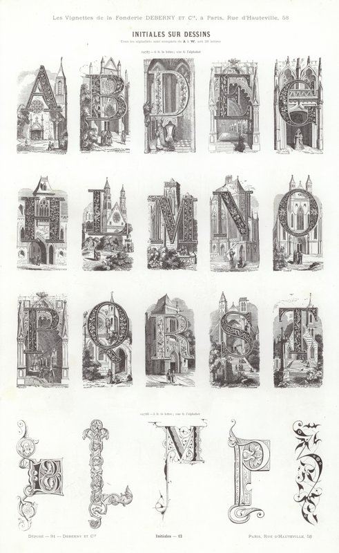 Seite aus Vignettes Typographiques von French School