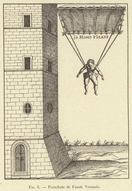 Fallschirm von Fauste Veranzio von French School
