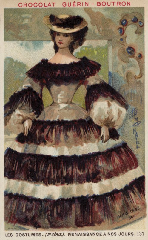 Pariser Mode, 1863 von French School