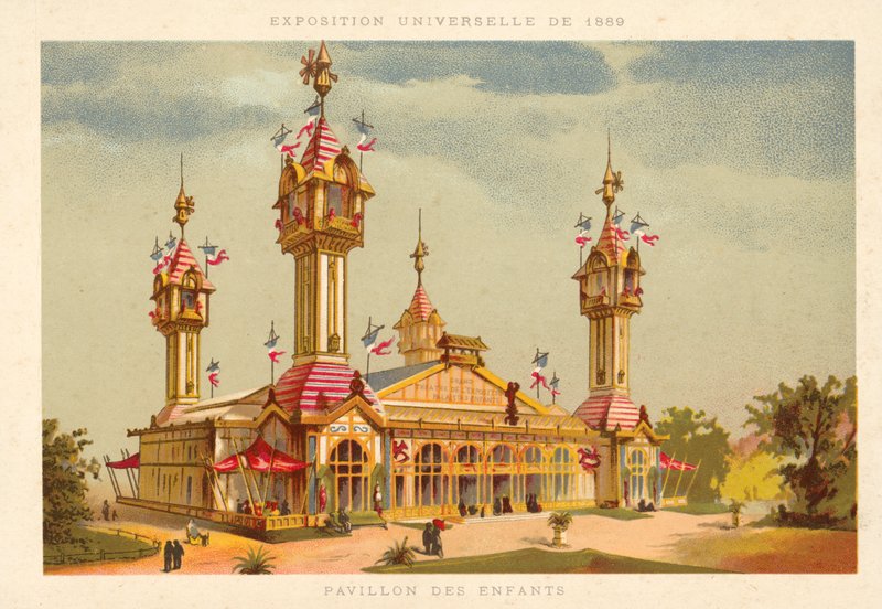 Pavillon der Kinder, Weltausstellung 1889, Paris von French School